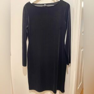 J. Crew Black Long Sleeve Velvet Dress with Tags